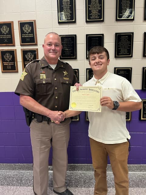 Sheriff with ISA Scholarship recipient.